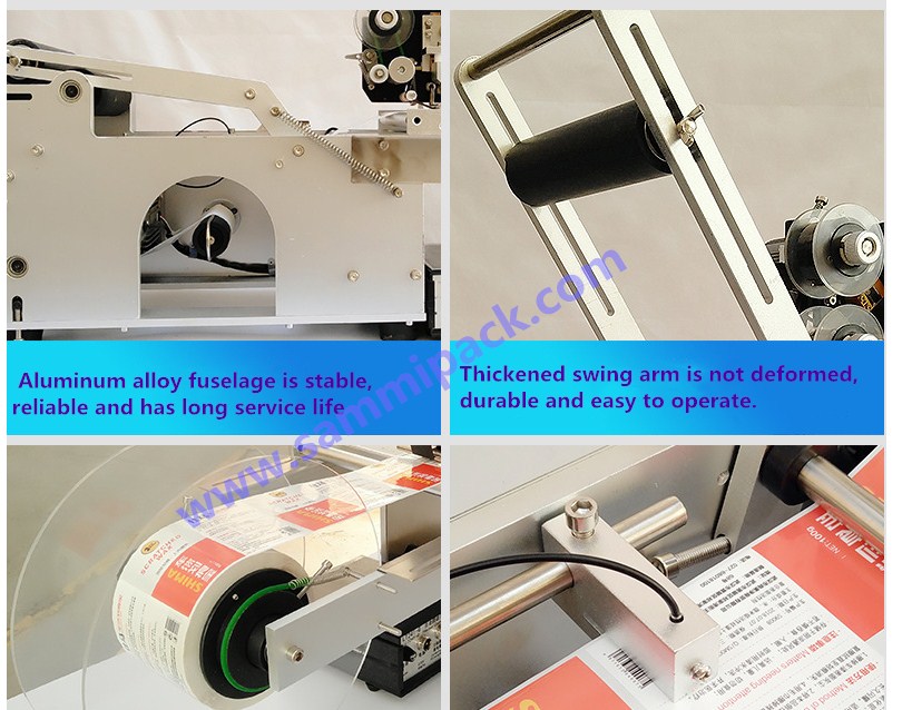 Semi automatic Round bottle labeling machine with date printer