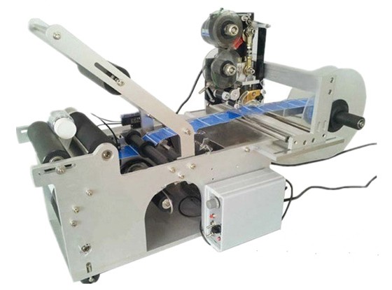 Semi automatic Round Bottle Sticker Label with code printer