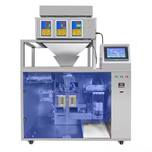 Máy lấy/mở/đổ/đóng dấu túi dây kéo tự động