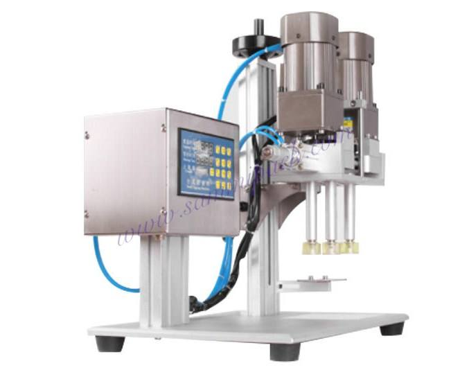Máy đóng nắp chai xịt bán tự động để bàn